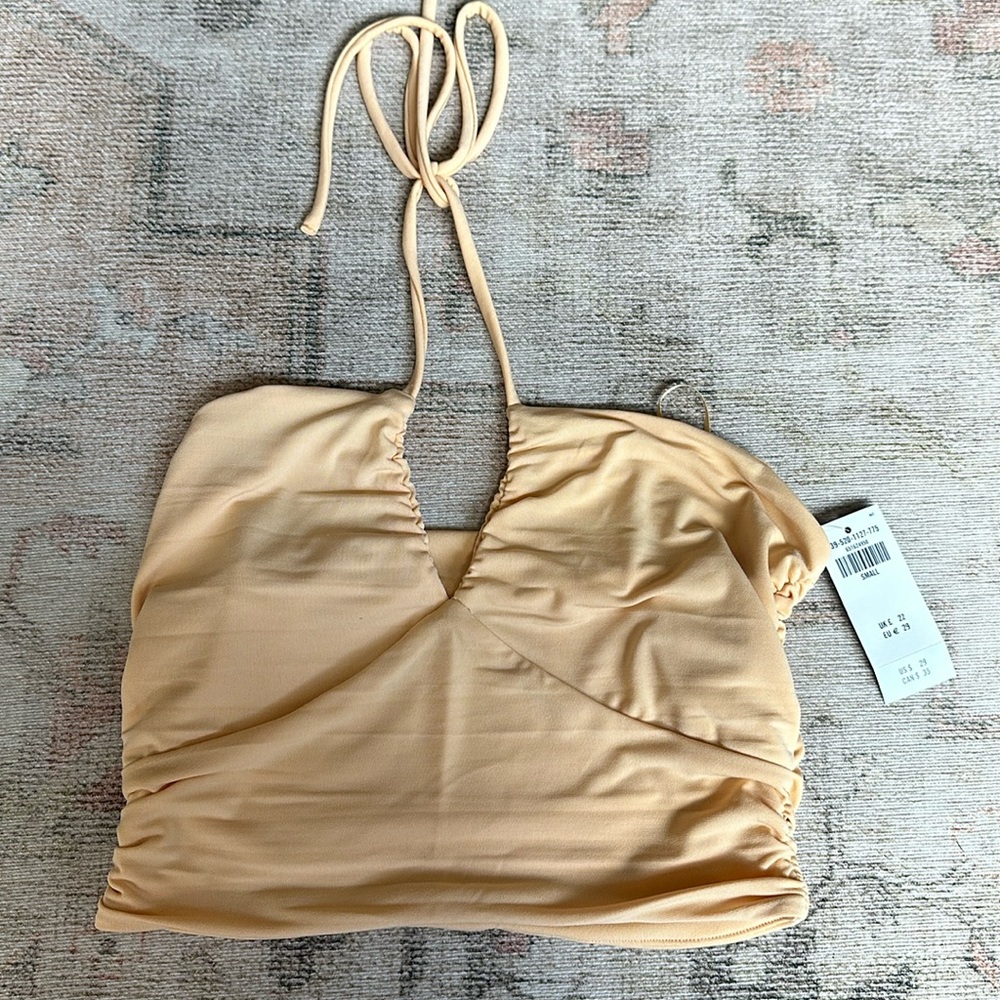 Abercrombie & Fitch Peach Halter Crop Top